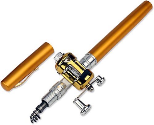 Кишенькова міні-вудка-ручка Fish Rod in Pen Case у футлярі для риболовлі