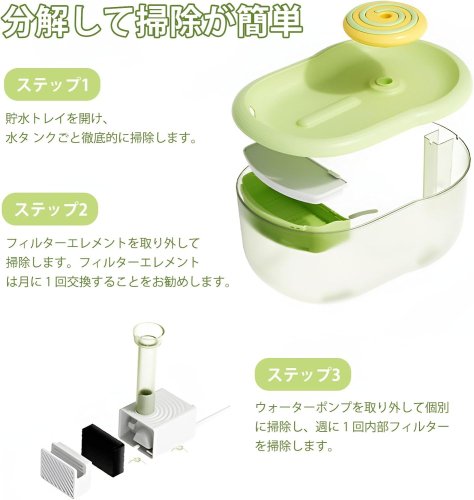 USB поїлка-фонтанчик 2,2 л для котів та інших домашніх улюбленців, автоматична питна станція