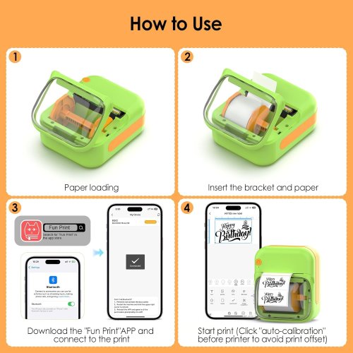 Портативний міні термопринтер без чорнил для наклейок і етикеток B-3