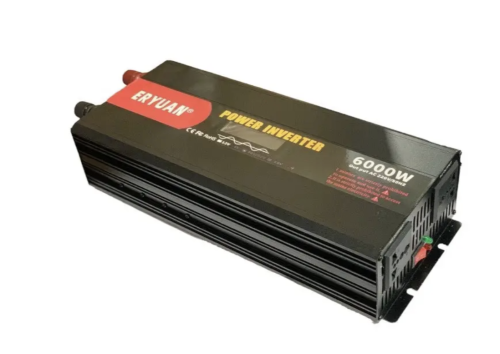 Інвертор Eryone/Eryuan 12V→220V 6000W, чиста синусоїда, LCD — для дому, авто й офісу