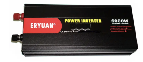 Інвертор Eryone/Eryuan 12V→220V 6000W, чиста синусоїда, LCD — для дому, авто й офісу