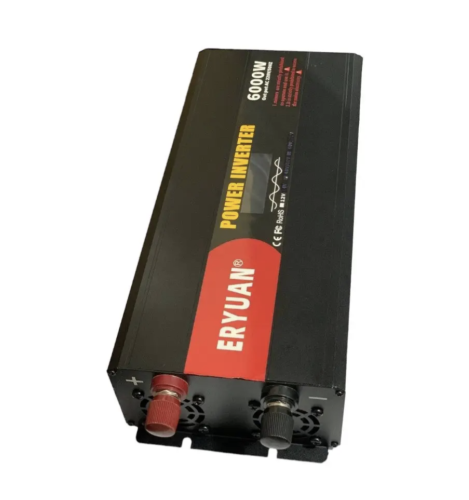 Інвертор Eryone/Eryuan 12V→220V 6000W, чиста синусоїда, LCD — для дому, авто й офісу