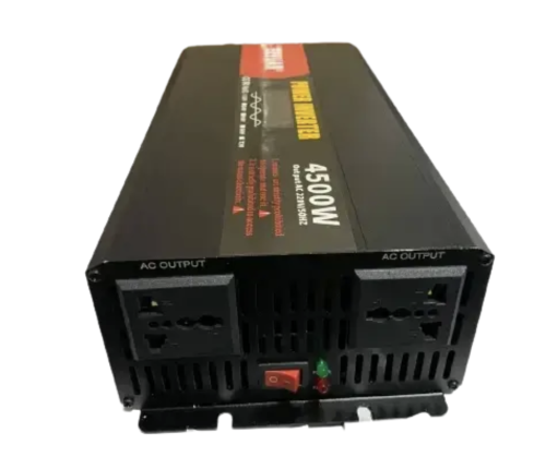 Інвертор AGM 12V→220V 4500W з чистою синусоїдою, LCD-дисплеєм та захистом