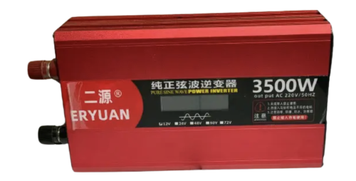 Інвертор ERYUAN 12V→220V 3500W для автоакумулятора, перетворювач напруги з LCD дисплеєм