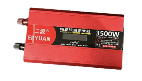 Інвертор ERYUAN 12V→220V 3500W для автоакумулятора, перетворювач напруги з LCD дисплеєм