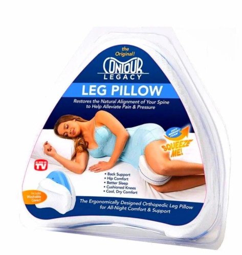 Ортопедична подушка для ніг Contour Leg Pillow з ефектом пам’яті, гіпоалергенна