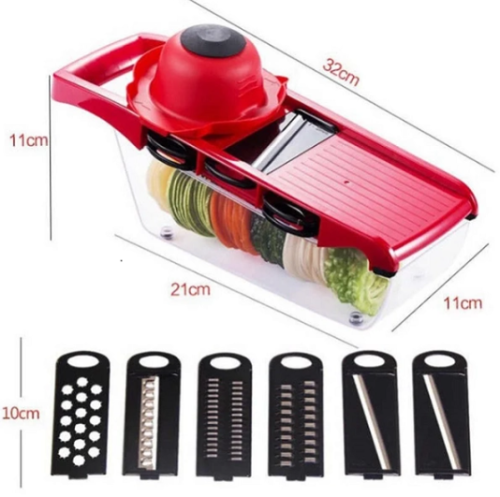 Овочерізка Mandoline Slicer 6в1: мультислайсер-тертка для овочів і фруктів з контейнером
