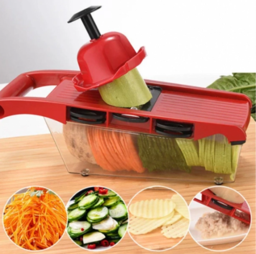 Овочерізка Mandoline Slicer 6в1: мультислайсер-тертка для овочів і фруктів з контейнером