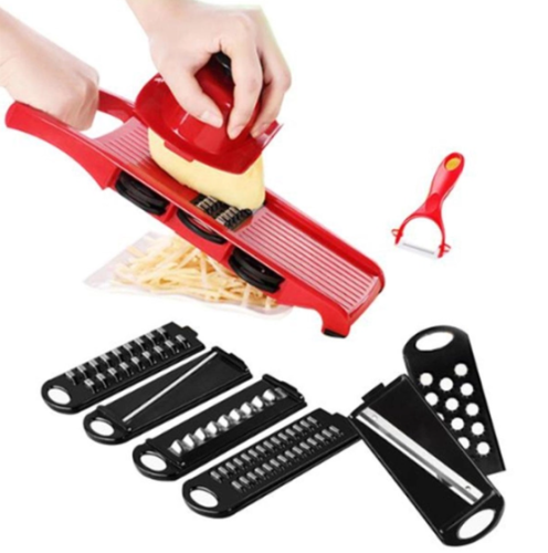 Овочерізка Mandoline Slicer 6в1: мультислайсер-тертка для овочів і фруктів з контейнером