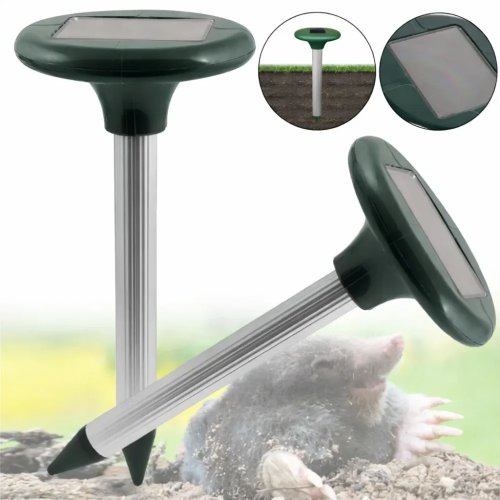 Відлякувач кротів і гризунів Solar Rodent Repeller на сонячній батареї, ультразвук (2 шт)