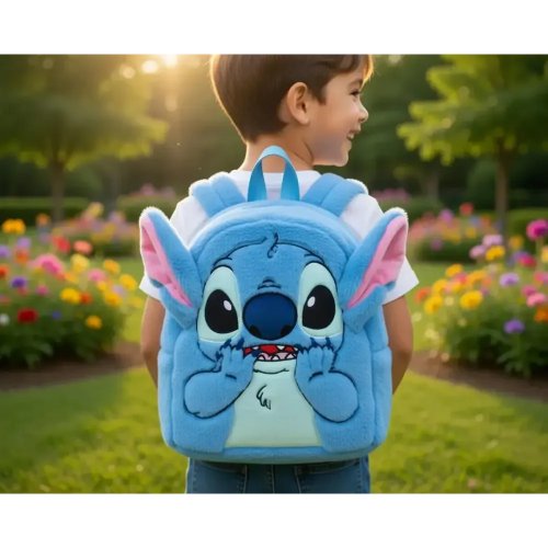 Дитячий плюшевий м’який рюкзак Stitch Lilo з вушками для садка, прогулянок і подарунка