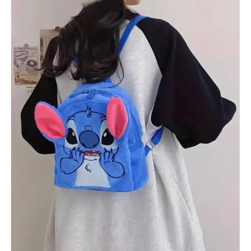 Дитячий плюшевий м’який рюкзак Stitch Lilo з вушками для садка, прогулянок і подарунка