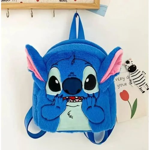 Дитячий плюшевий м’який рюкзак Stitch Lilo з вушками для садка, прогулянок і подарунка