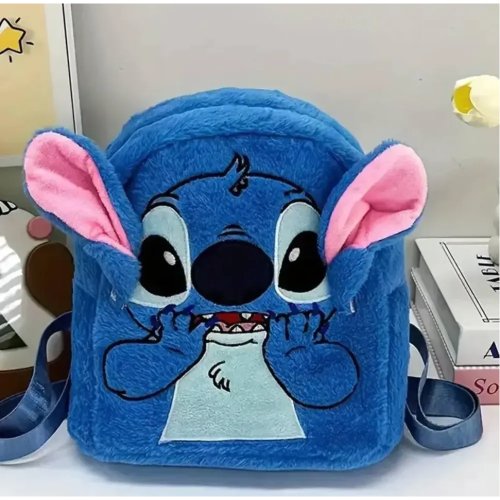 Дитячий плюшевий м’який рюкзак Stitch Lilo з вушками для садка, прогулянок і подарунка