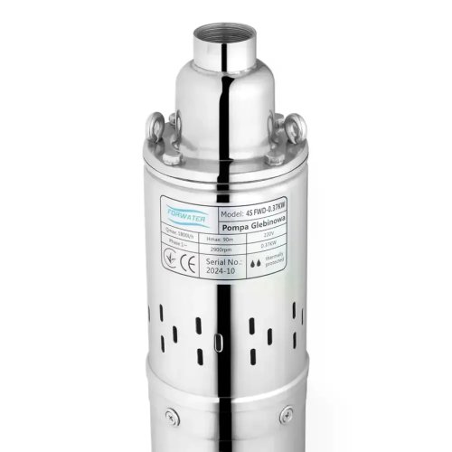 Занурювальний шнековий насос для свердловини Screw Pump 4QGD2, 1500W, напір 120 м, водопостачання дому/дачі