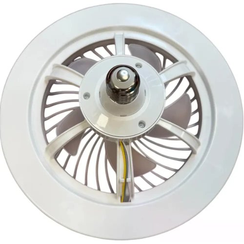 LED лампа-вентилятор AY1039 E27 з пультом: 3 режими світла, 3 швидкості вентилятора