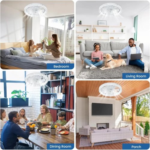 LED лампа-вентилятор AY1035 E27 для стелі: дім, кухня, дача, кімната