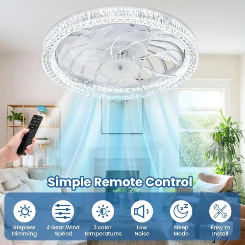 LED лампа-вентилятор AY1035 E27 для стелі: дім, кухня, дача, кімната