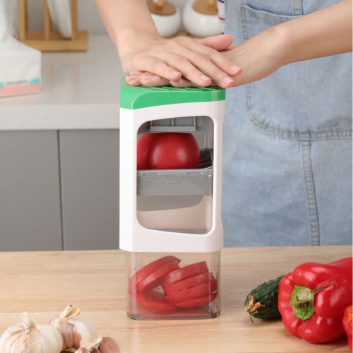 Ручна овочерізка Genius Nicer Dicer з контейнером, кухонний слайсер-тертка 7в1 з насадками