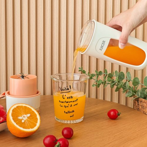 Портативний міні блендер-соковитискач JUICER KS-FSV8 W14, USB зарядка, 340 мл