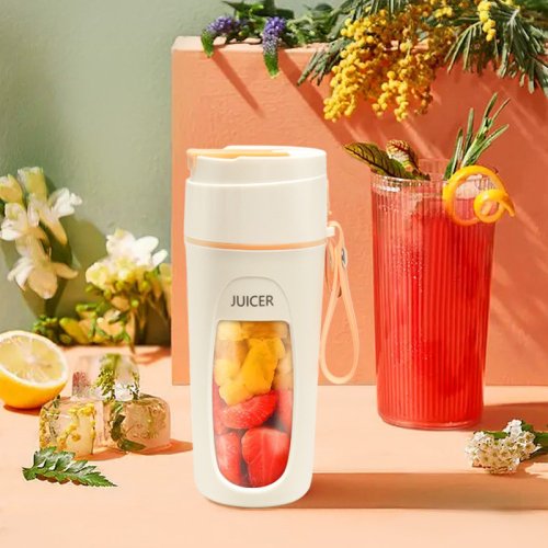 Портативний міні блендер-соковитискач JUICER KS-FSV8 W14, USB зарядка, 340 мл