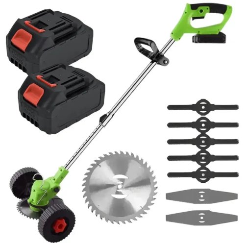Акумуляторний тример-газонокосарка 48V на колесах, 2 АКБ, бездротовий для трави та бур’янів