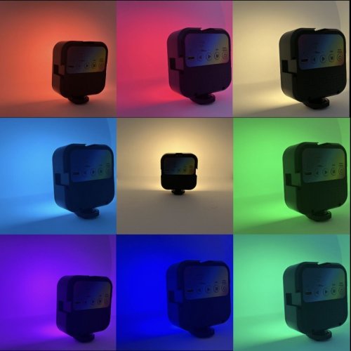 LED RGB лампа WR-R1 зі тримачем для телефону, студійне накамерне світло 3000–7000K
