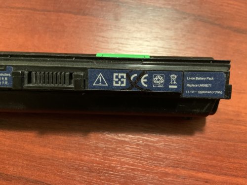 АКБ Acer UM09E71 (2391), знос 45%, посилена: Aspire 1410/1810T/1810TZ, One 752/521; заміна UM09E31/32/36/51/56/70/75/78, 934T2039F