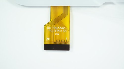Сенсорне скло DH-0933A2-PG-FPC133 9" 234×135/197×114 мм, 30 pin, біле