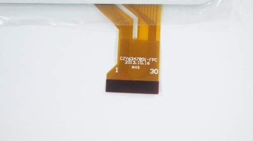 Тачскрін (сенсорне скло) CZY6347B01-FPC 7" 186×111/156×86 мм 30pin білий