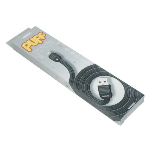 Кабель REMAX Puff USB–Lightning (iP), чорний