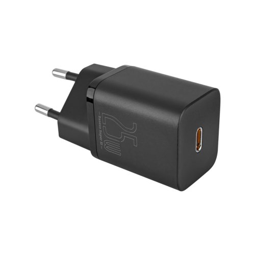 Зарядний пристрій Baseus Super Si 25W USB‑C Quick Charger EU, чорний (CCSP020101)