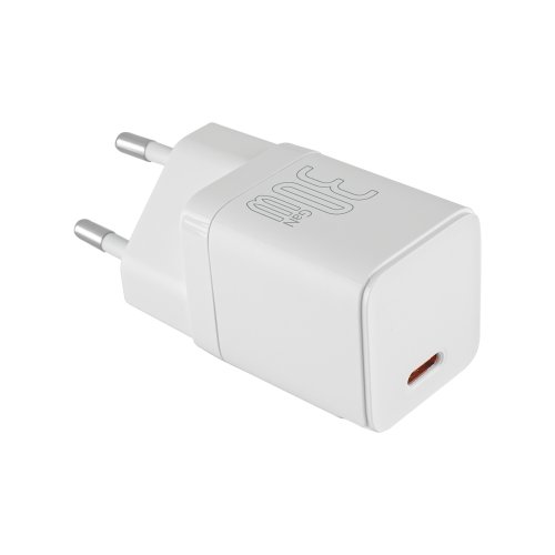 Зарядний пристрій Baseus GaN3 Fast Charger 1×USB‑C 30W EU, білий (CCGN010102)