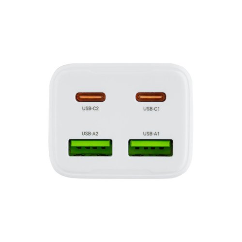 Зарядний пристрій HOCO N56 Fundador 2×USB‑C+2×USB PD 30W, білий (6942007632508)