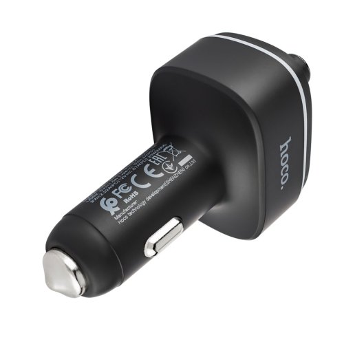 Автомобільний зарядний FM-модулятор HOCO E62 Fast PD20W+QC3.0, Bluetooth, чорний