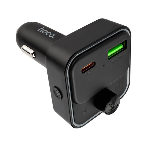 Автозарядка HOCO E81 Fantasy з FM-модулятором, PD 30W + QC3.0, BT, чорна