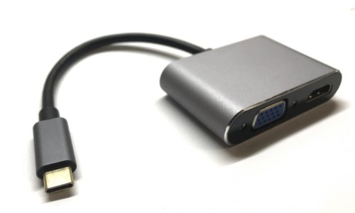 Конвертер USB Type‑C→HDMI/VGA для MacBook iMac, підтримка MHL