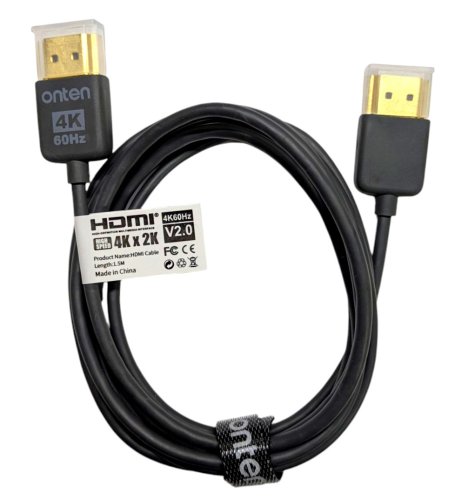 Ультратонкий HDMI‑кабель Onten 1,5 м (3,1 мм) HDMI‑HDMI, 4K@60Hz, HDTV 2.0, High Speed