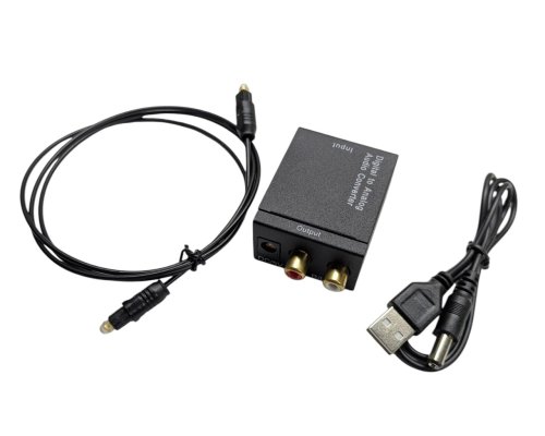 Цифровий аудіоконвертер Optical/Coaxial → RCA L/R та 3.5 мм стерео адаптер