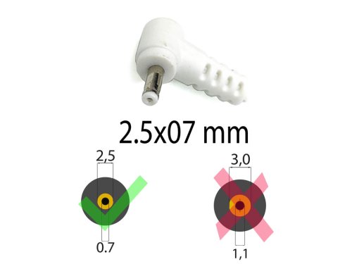 Оригінальний блок живлення для ASUS 2G/4G/701/8G/900AX/904HG/R011/R015/R051 19V 2.1A 40W 2.5×0.7 White без кабелю