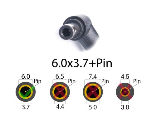 Зарядний адаптер для ASUS 19V 6.32A 120W, штекер 6.0×3.7 з pin, без кабелю
