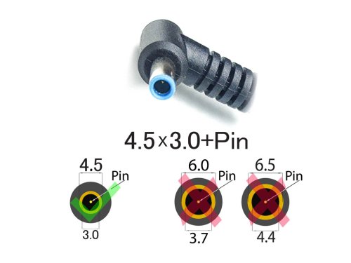 Адаптер живлення для HP 19.5V 4.62A 90W, штекер 4.5×3.0+Pin Blue, без кабелю