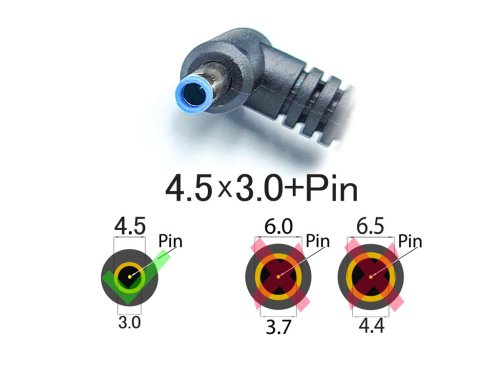 Блок живлення HP Pavilion 11-h/15-n/17-f 19.5V 2.31A 45W 4.5×3.0+Pin Blue, квадратний, з вилкою