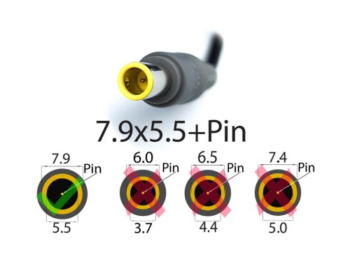 Блок живлення для Lenovo E50/E40/E30/SL510/SL500/SL410/SL400/W500/T510/T500/T410S 20V 4.5A 90W 7.9×5.5+pin