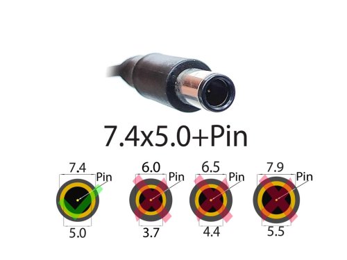 Оригінальний блок живлення OVALE 65W 19.5V 3.34A для Dell Latitude E5420/E5430/E5500/E5510/E5520/E5530, 7.4×5.0+pin, без кабелю