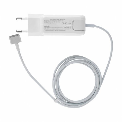 Зарядний адаптер Apple MagSafe2 45W (14.85V/3.05A) білий, квадратний, євровилка, A1436, T‑роз’єм