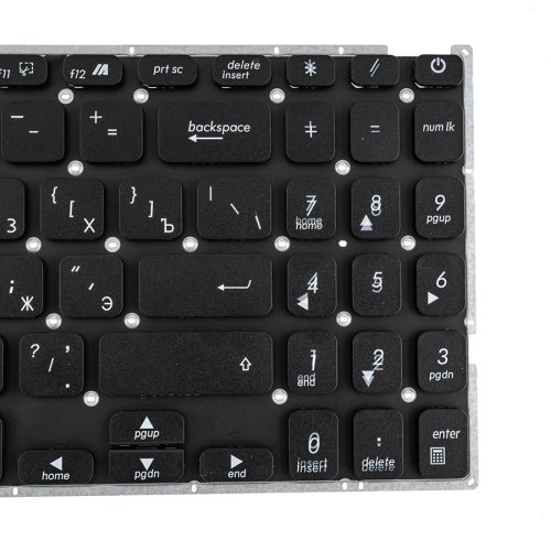 Клавіатура для ноутбука ASUS X509 series, RUS, чорна, без рамки (Уцінка)