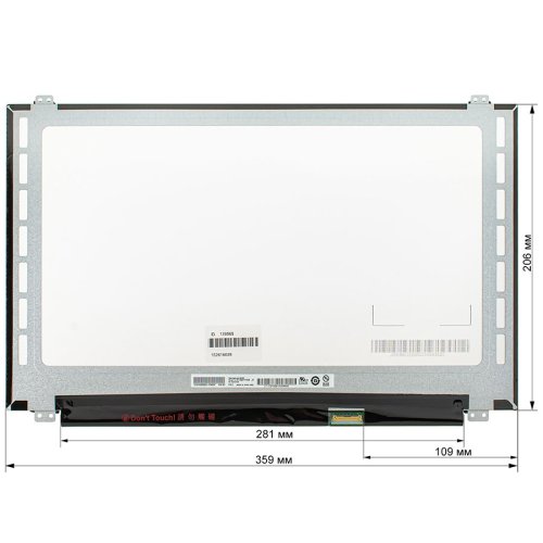 Матриця 15.6″ B156HTN03.8 FHD 1920×1080 eDP 30pin LED Slim матова, роз’єм справа знизу