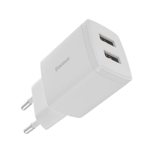 Зарядное устройство Baseus Compact Charger 2U 10.5W EU White (2USB) (CCXJ010202)