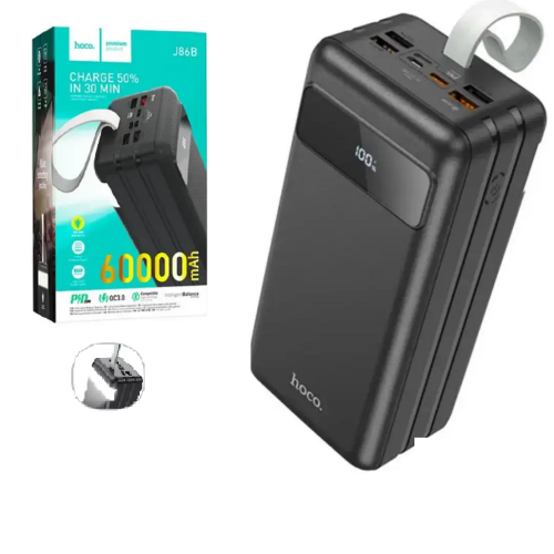 Павербанк Hoco J86B Electric 60000mAh 22.5W, чорний